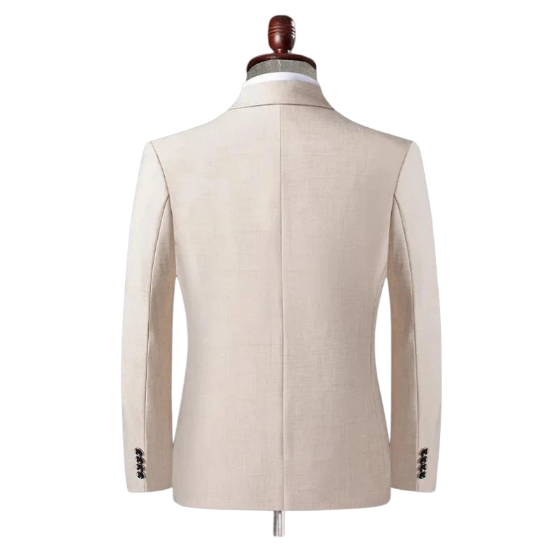 Blazer Eaton — Lin Beige Ajusté