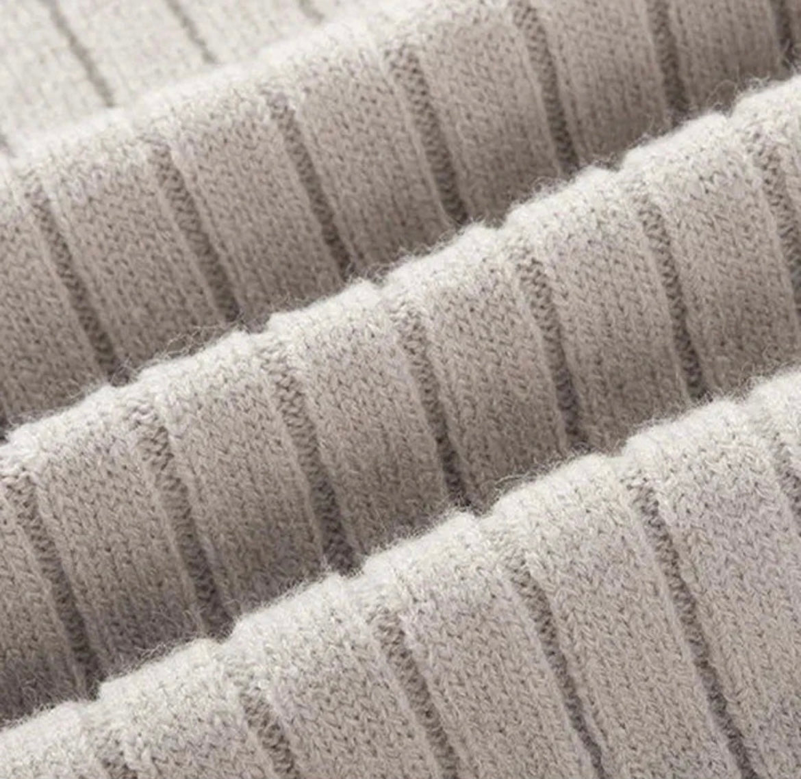 Pull Torsadé Gris Chiné Val d'Isère