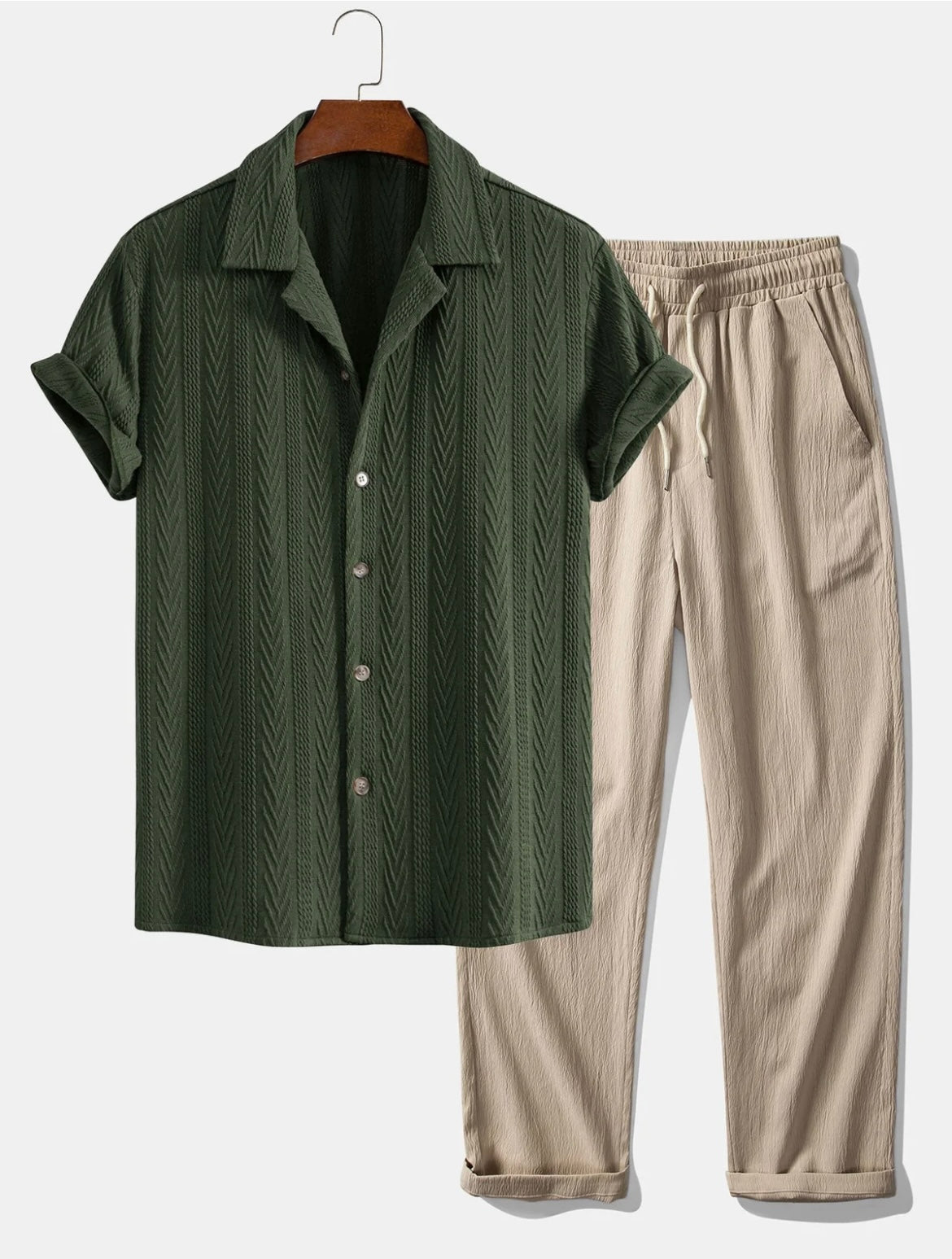 Ensemble d'Été Riviera — Chemise & Bas Assortis