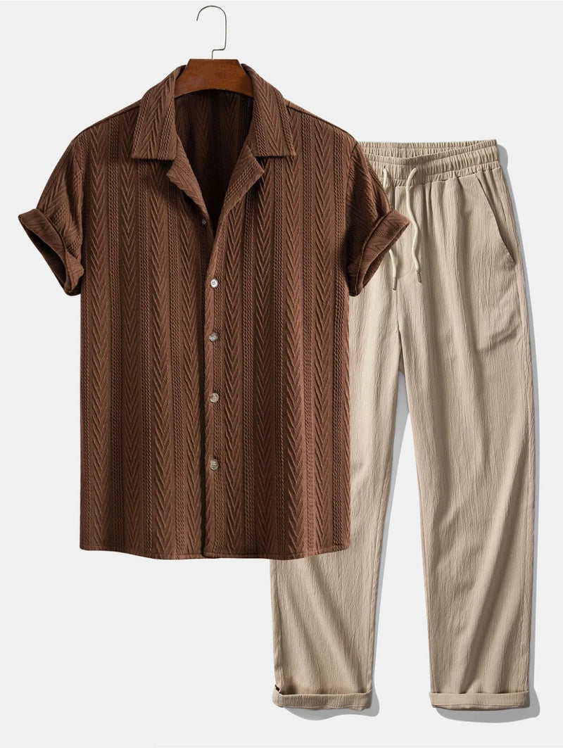 Ensemble d'Été Riviera — Chemise & Bas Assortis