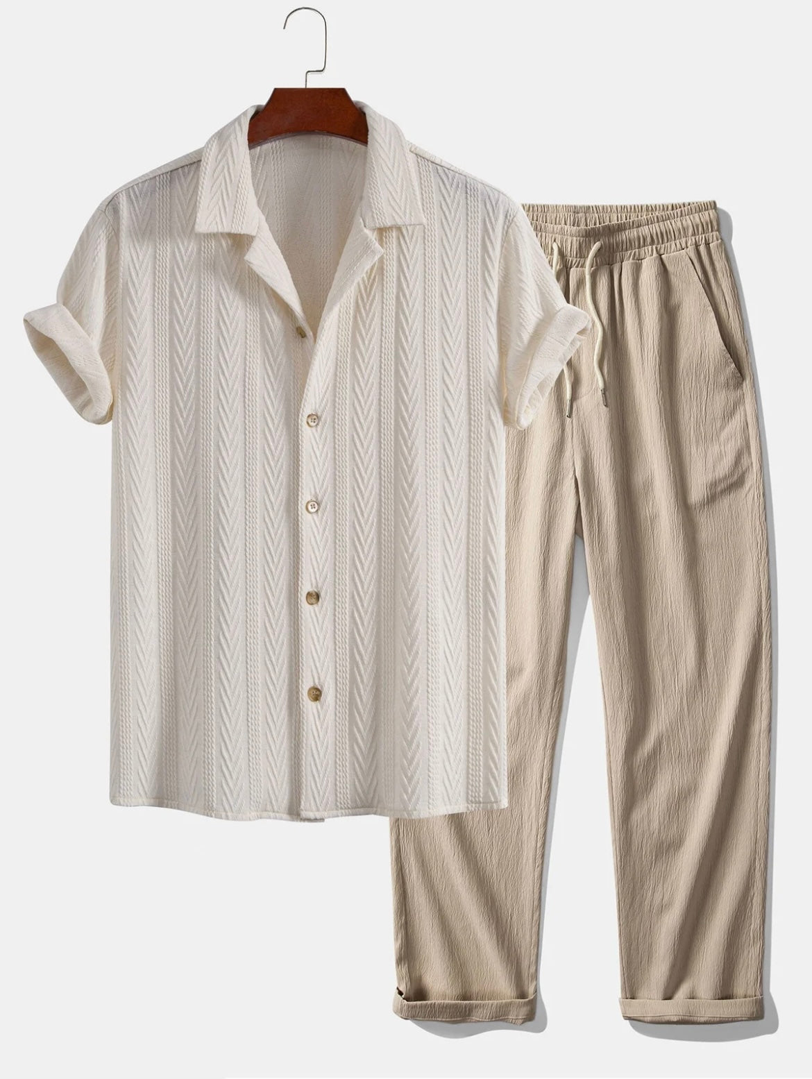 Ensemble d'Été Riviera — Chemise & Bas Assortis