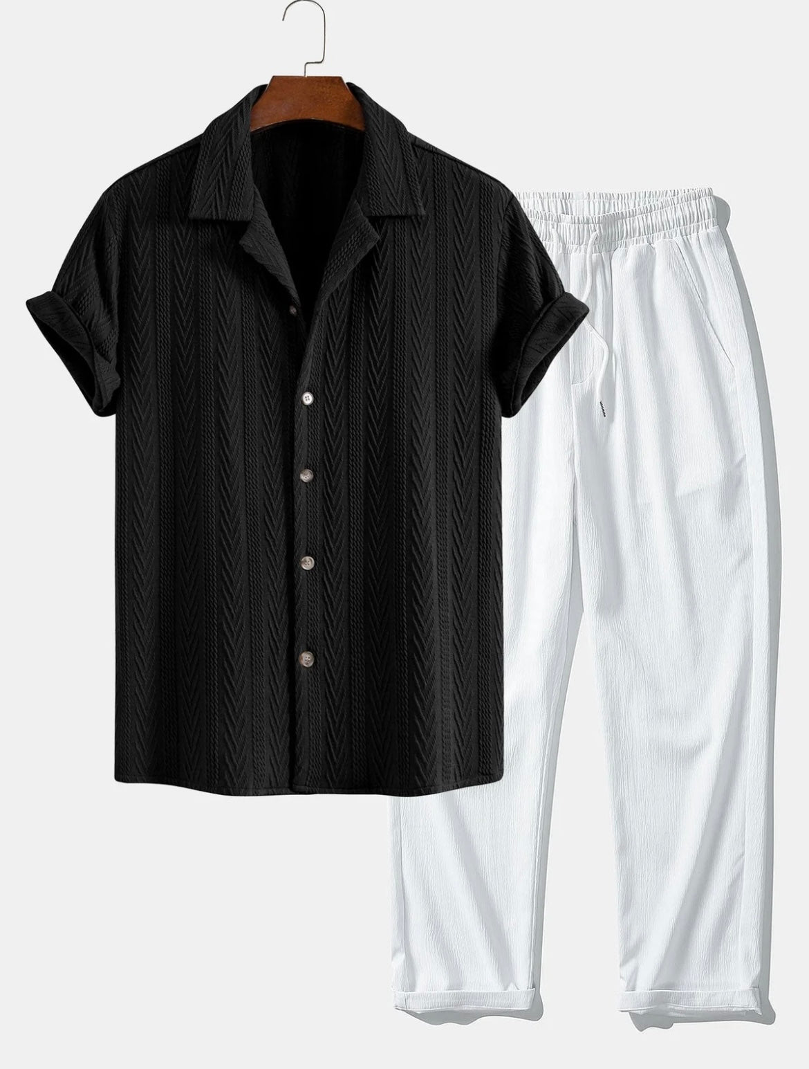 Ensemble d'Été Riviera — Chemise & Bas Assortis